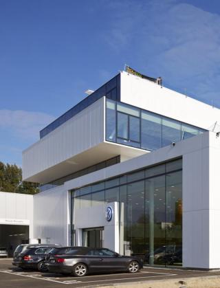 delorge business park hasselt volkswagen audi nieuwbouw garage bouwbedrijf mathieu gijbels limburg oudsbergen