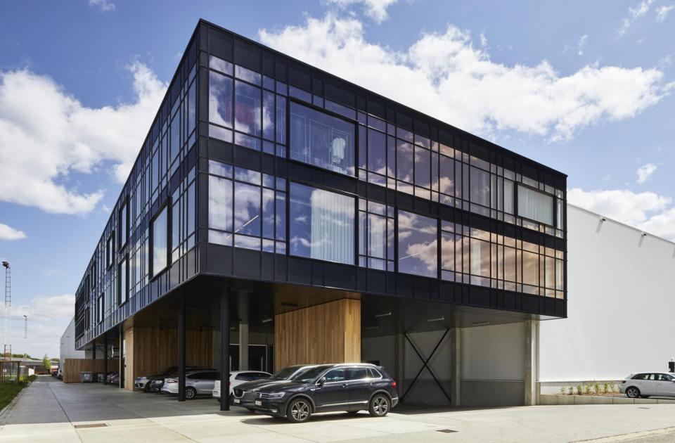 Hospital Logistics aarschot, nieuwbouw, gdp-proof, industriebouw, opslag- en distributiesite, mathieu gijbels