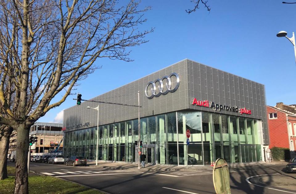 nieuwe audi premium centre in luik gebouwd door Mathieu Gijbels voor Emil Frey