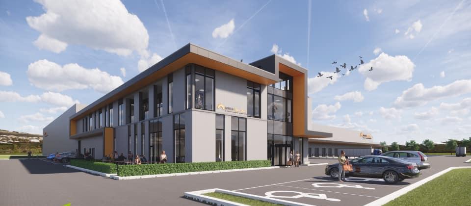 nieuw kantoorgebouw horeca van zon lommel gebouwd door De Voordenkers ontwerp HVC architecten
