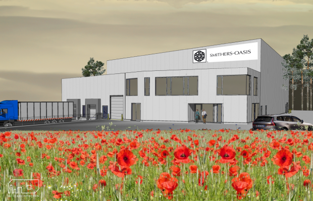 Op het Europark in Houthalen-Helchteren starten De Voordenkers eind oktober met de grondwerken voor het splinternieuwe gebouw van Smithers-Oasis