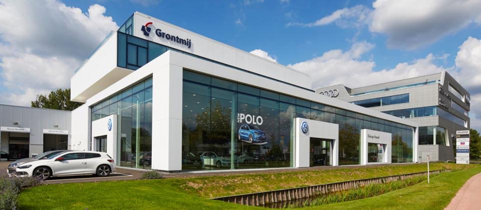 delorge business park hasselt volkswagen audi nieuwbouw garage bouwbedrijf mathieu gijbels limburg oudsbergen