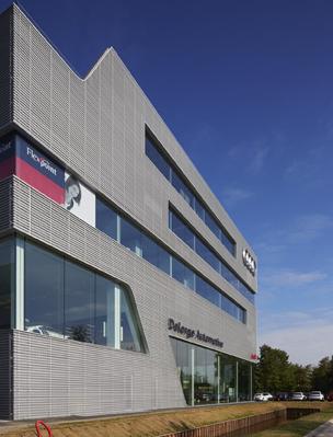 delorge business park hasselt volkswagen audi nieuwbouw garage bouwbedrijf mathieu gijbels limburg oudsbergen
