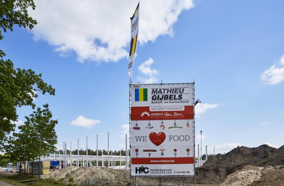 werf publiciteit reclame horeca van zon beerse bouwbedrijf mathieu gijbels oudsbergen