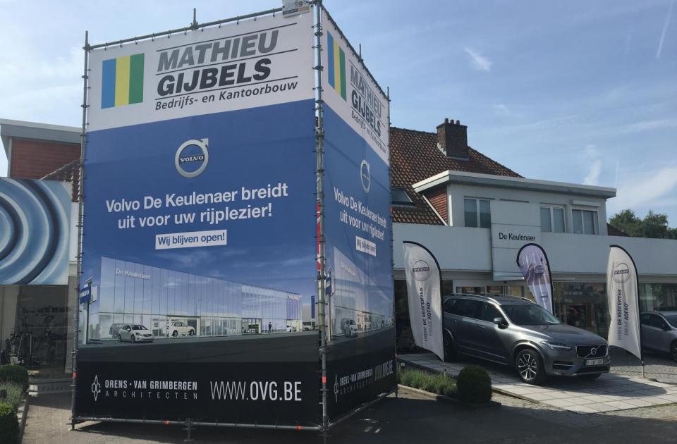 werf reclame publiciteit garage volvo de keulenaer beveren bouwbedrijf mathieu gijbels oudsbergen