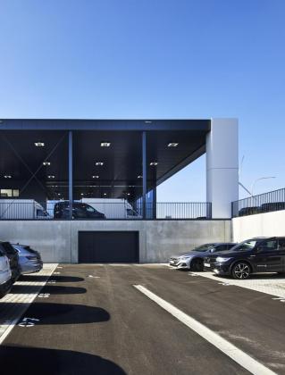 Garage D'Haene, Ghislenghien, garagebouw, nieuwbouw, mathieu gijbels, industriebouw