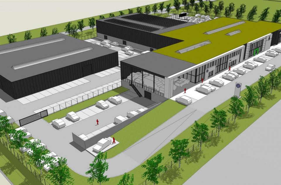 Garage D'Haene, Ghislenghien, garagebouw, nieuwbouw, mathieu gijbels, industriebouw