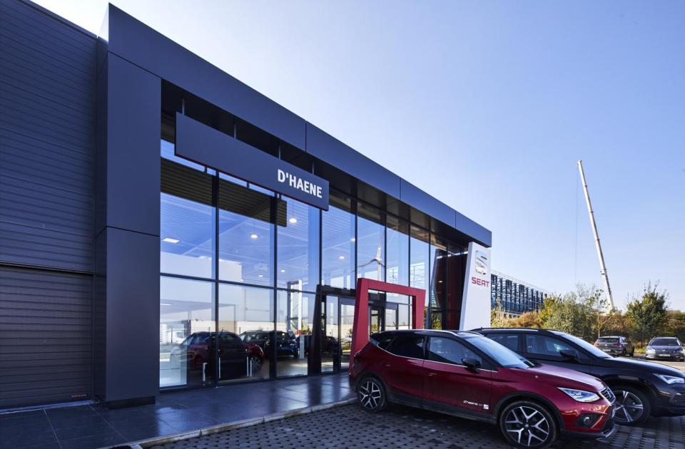 Garage D'Haene, Ghislenghien, garagebouw, nieuwbouw, mathieu gijbels, industriebouw
