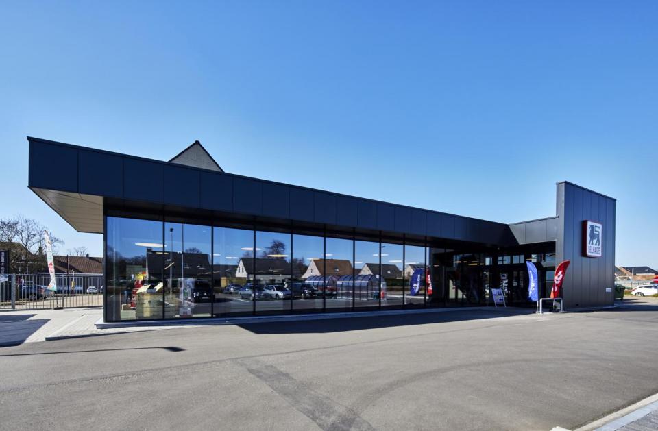 AD Delhaize koersel, winkelpand, uitbreiding winkelpand, renovatie, mathieu gijbels, winkelruimte, retail bouw
