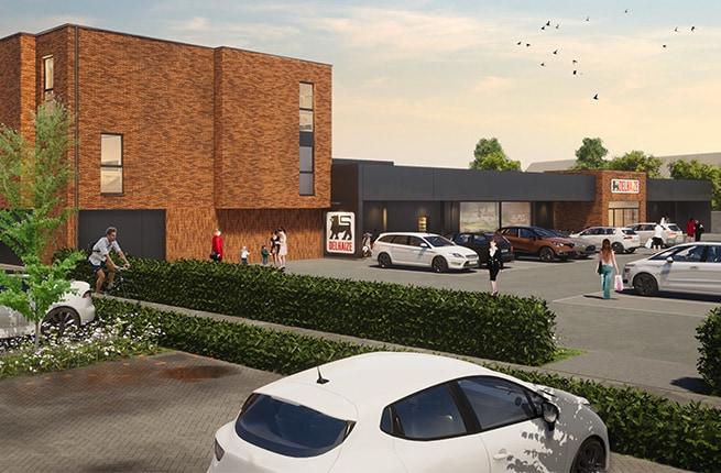 ad delhaize, melsele, renovatie, winkelpand, retail, mathieu gijbels, retail, bouw,, de voordenkers, betonbouw, staalbouw, bouwteam