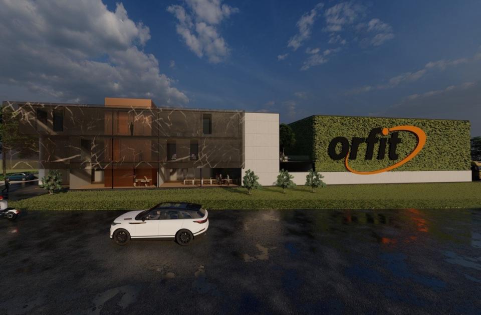 Orfit Industries Wijnegem, Mathieu Gijbels, Industriebouw, bedrijfs-en kantoorbouw, kantoorgebouw, groengevel