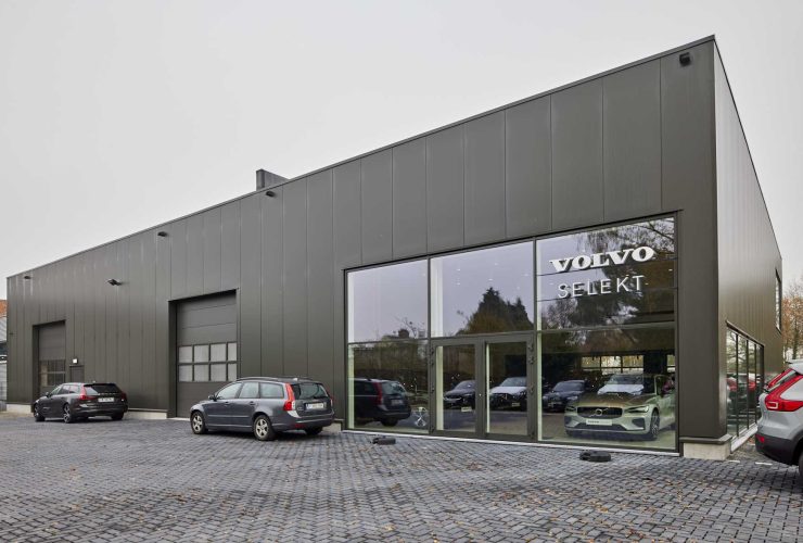 Volvo garage, uitbreiding garage, garagebouw, mathieu gijbels