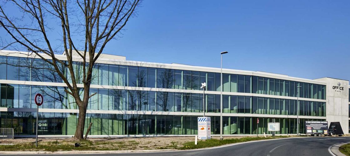 Office park, mathieu gijbels, nieuwbouw, industriebouw, kantoorbouw, de voordenkers, bouwbedrijf limburg