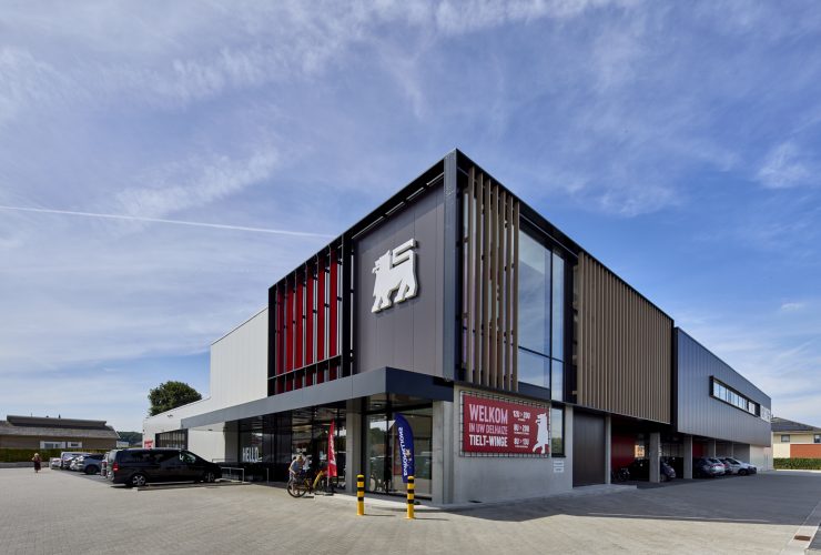 delhaize tielt winge nieuwbouw mathieu gijbels hout balk